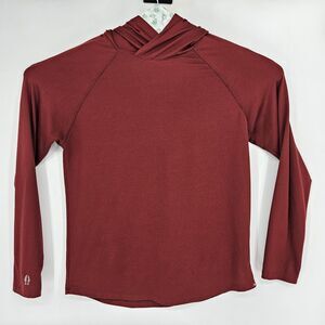 Bearded Goat Hoodie Mens Medium Pullover Sweater Heavyweight Maroon  Performance